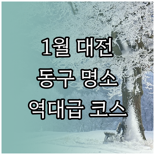 1월 대전 여행 코스 동구 가볼만한곳..