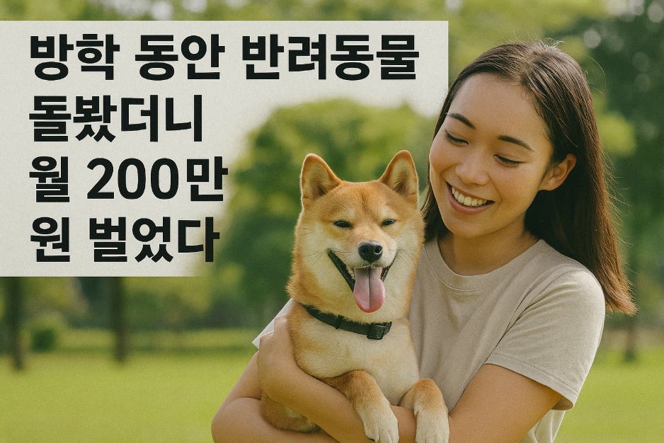 방학 동안 반려동물 돌봤더니 월 200만 원 벌었다