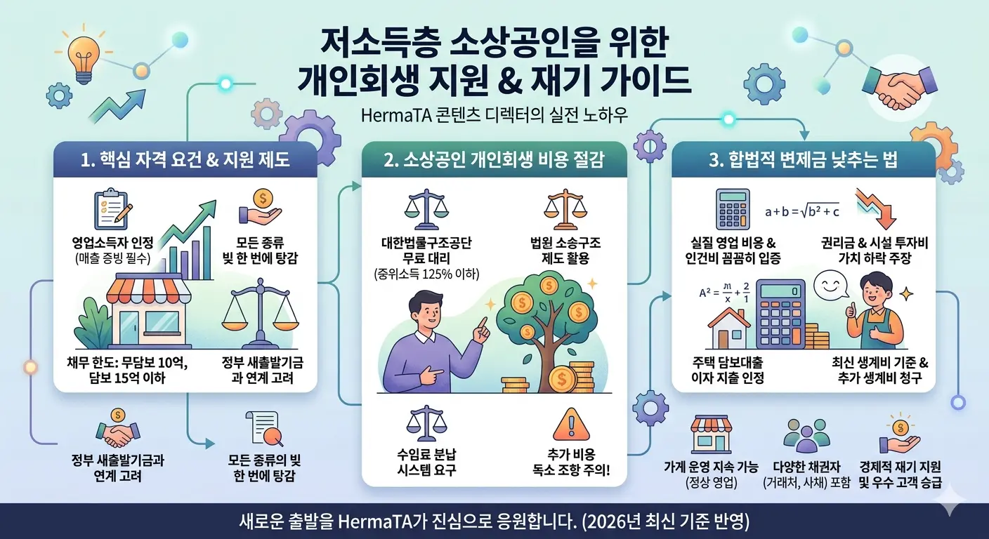 저소득층 소상공인을 위한 개인회생 지원 가이드