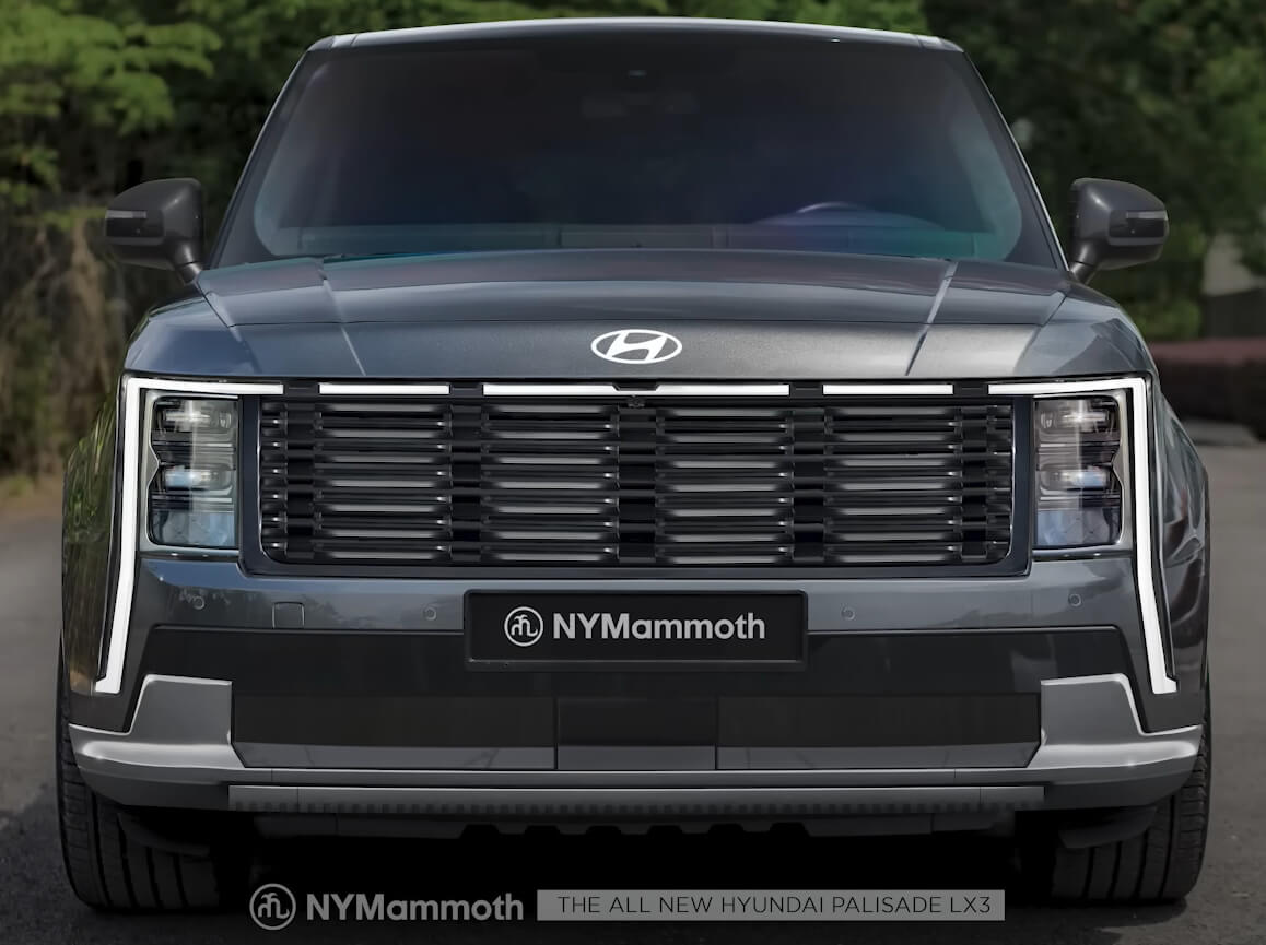 팰리세이드 풀체인지 정면에서 본 예상도