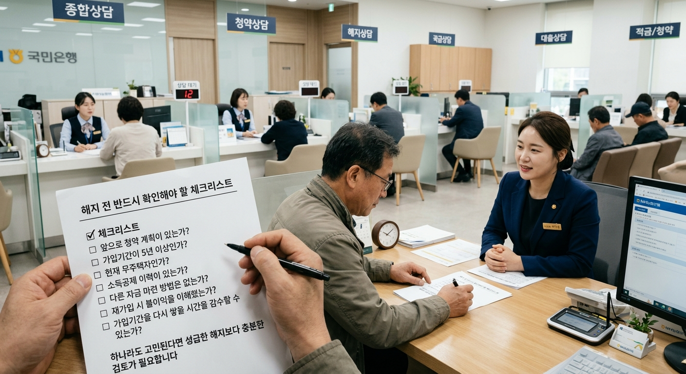 해지 전 반드시 확인해야 할 체크리스트