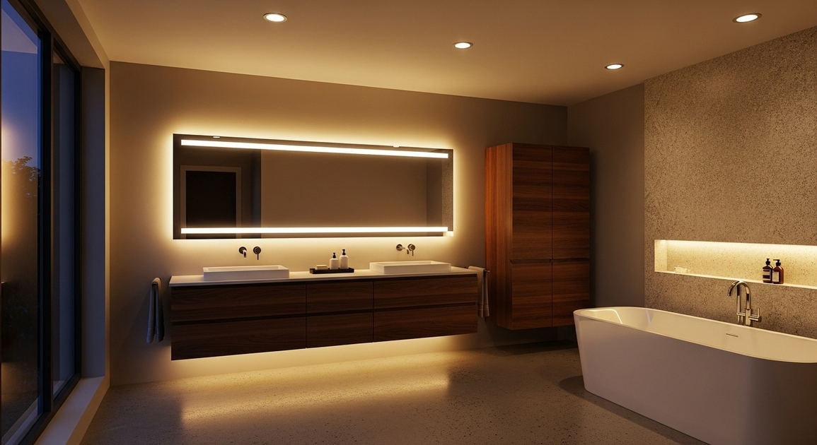 욕실 조명 3점 세팅(매입등&middot;거울등&middot;무드등)으로 호텔 감성 만들기