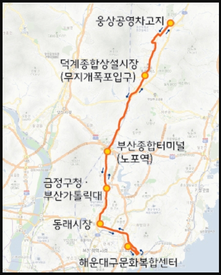 부산 1002번 버스 노선