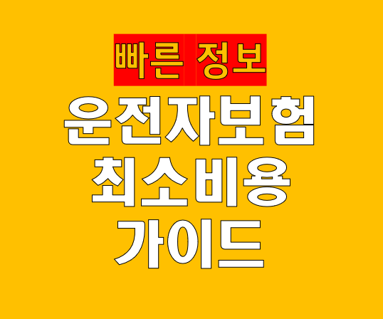 운전자보험 최소 구성 가이드｜보험료 줄이면서 핵심만 지키는 방법