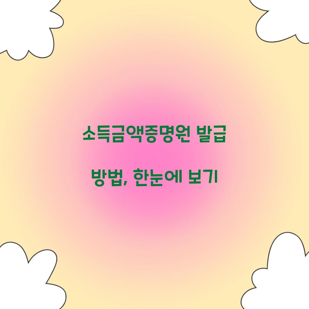 소득금액증명원 발급