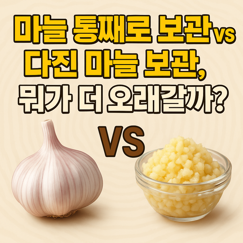 마늘 통째로 보관 vs 다진 마늘 보관, 뭐가 더 오래갈까?