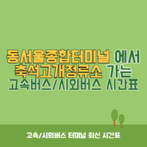 동서울종합터미널에서 축석고개정류소 가는 고속버스_시외버스 시간표 최신정보