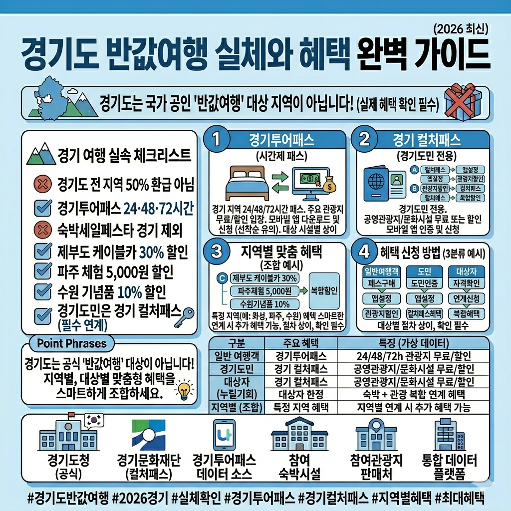 경기도 여행 할인제도&middot;경기투어패스&middot;현재 혜택 인포그래픽