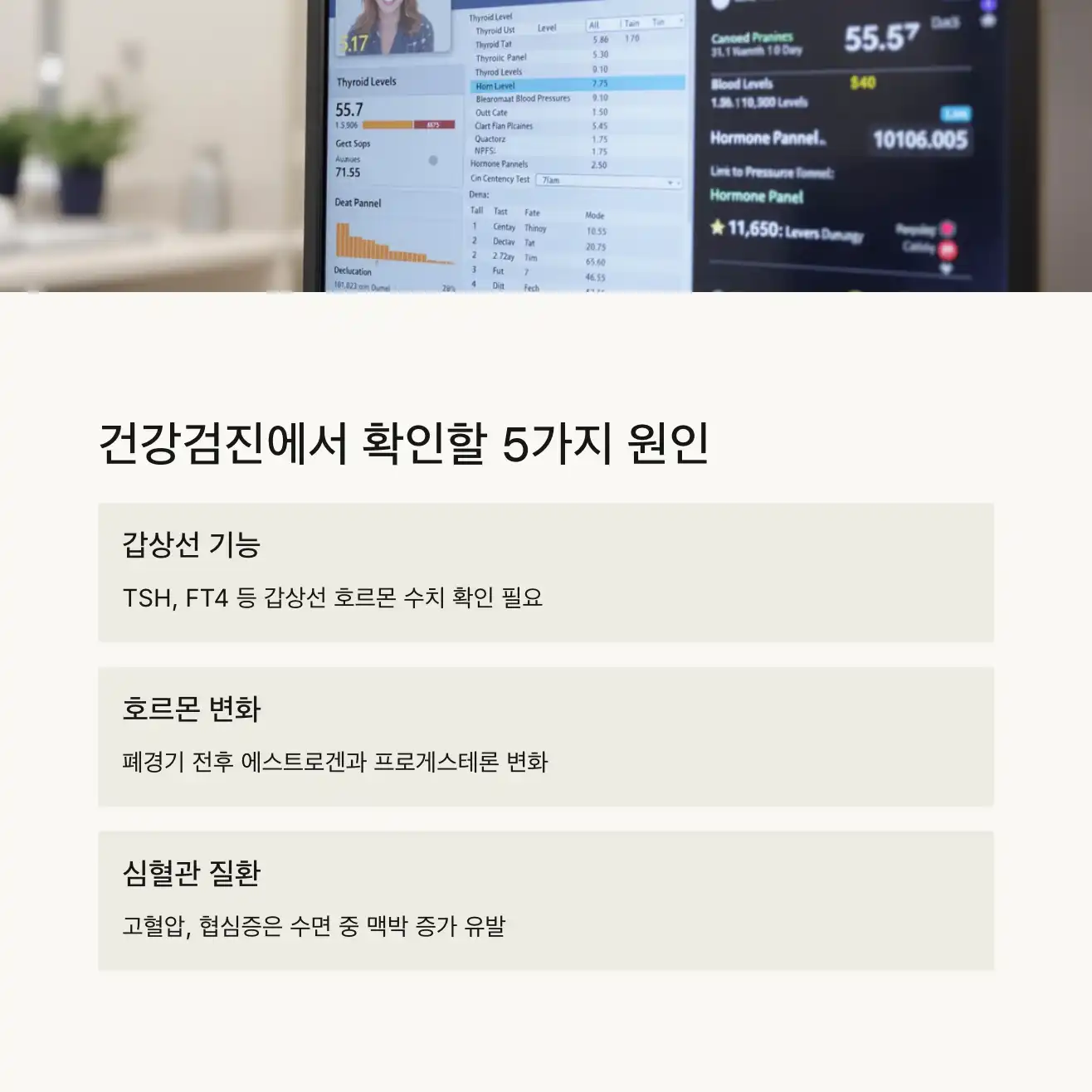 건강검진에서 꼭 확인해야 할 5가지 원인