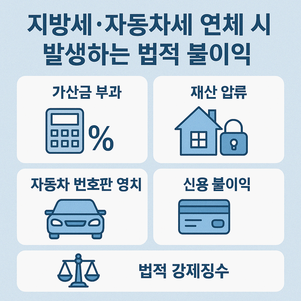지방세·자동차세 연체 시 발생하는 법적 불이익