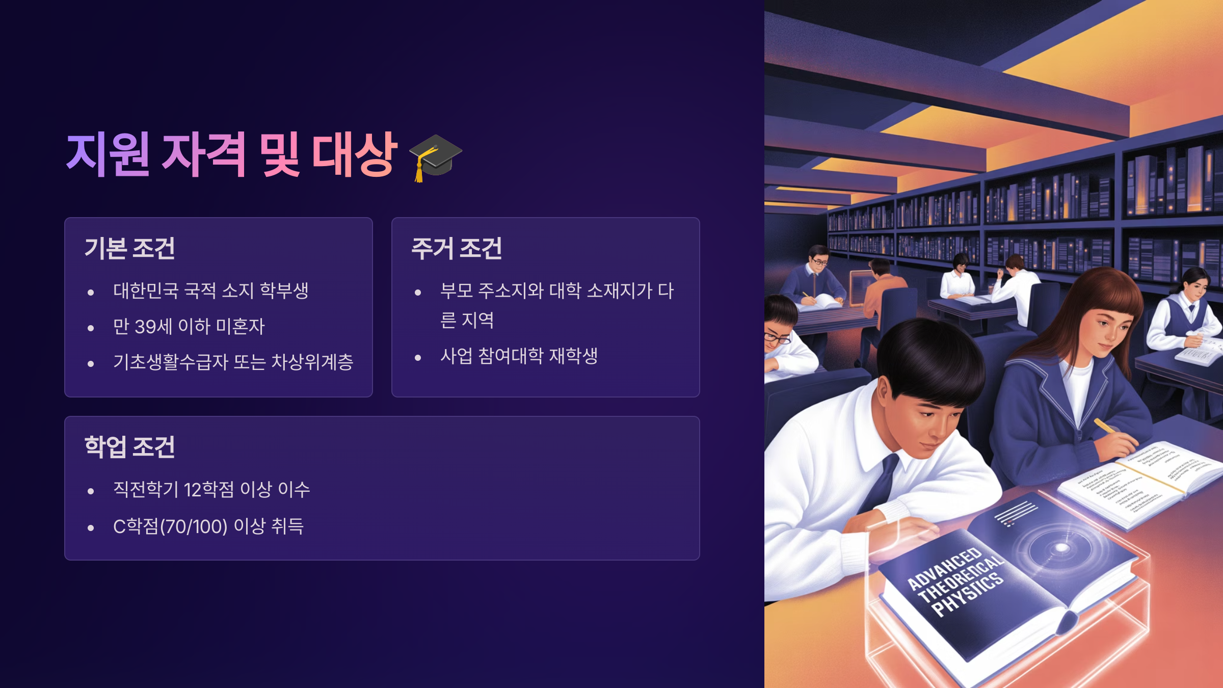 지원 자격 및 대상