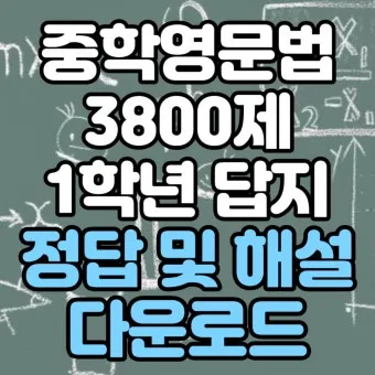 15차 개정판 중학영문법 3800제 중1 중2 중3 교재 리뷰와 답지 2025 자료집_21