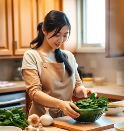 시금치나물 맛있게 무치는법