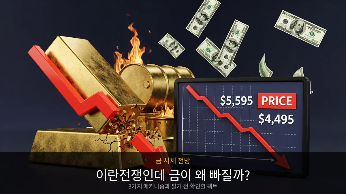 금 시세 전망 — 이란전쟁 오일쇼크에 금값이 하락하는 연쇄 메커니즘 분석