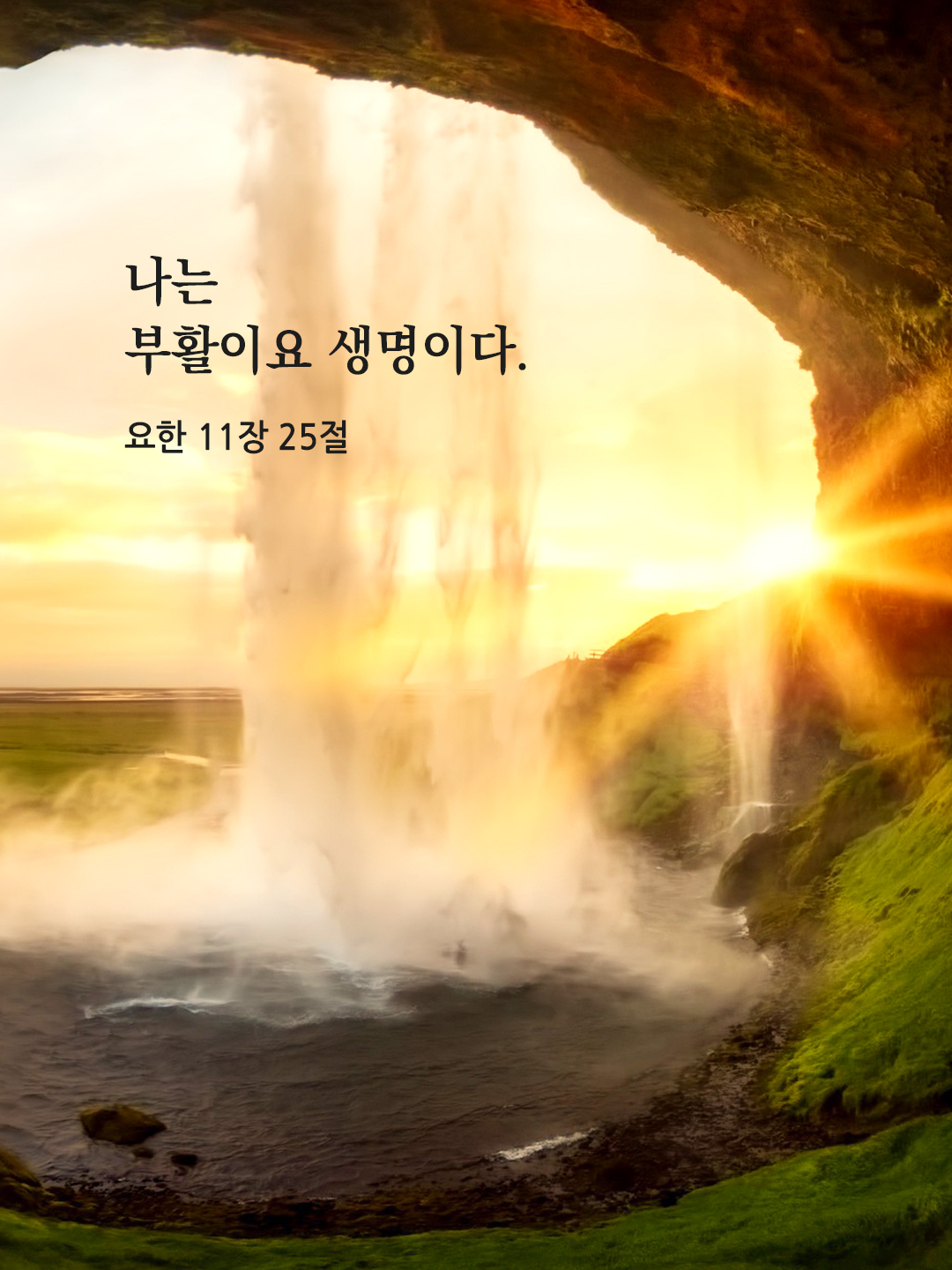 나는 부활이요 생명이다. (요한 11&#44;25) 성경말씀카드