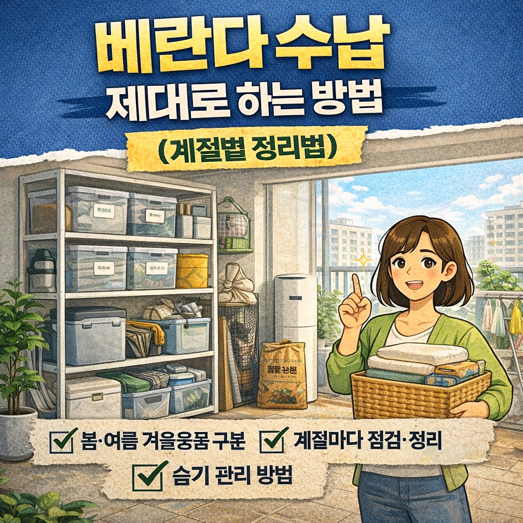 베란다 수납 제대로 하는 방법 (계절별 정리법)
