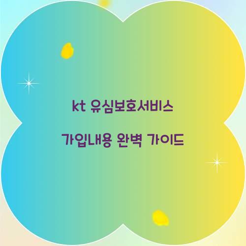 kt 유심보호서비스 가입내용