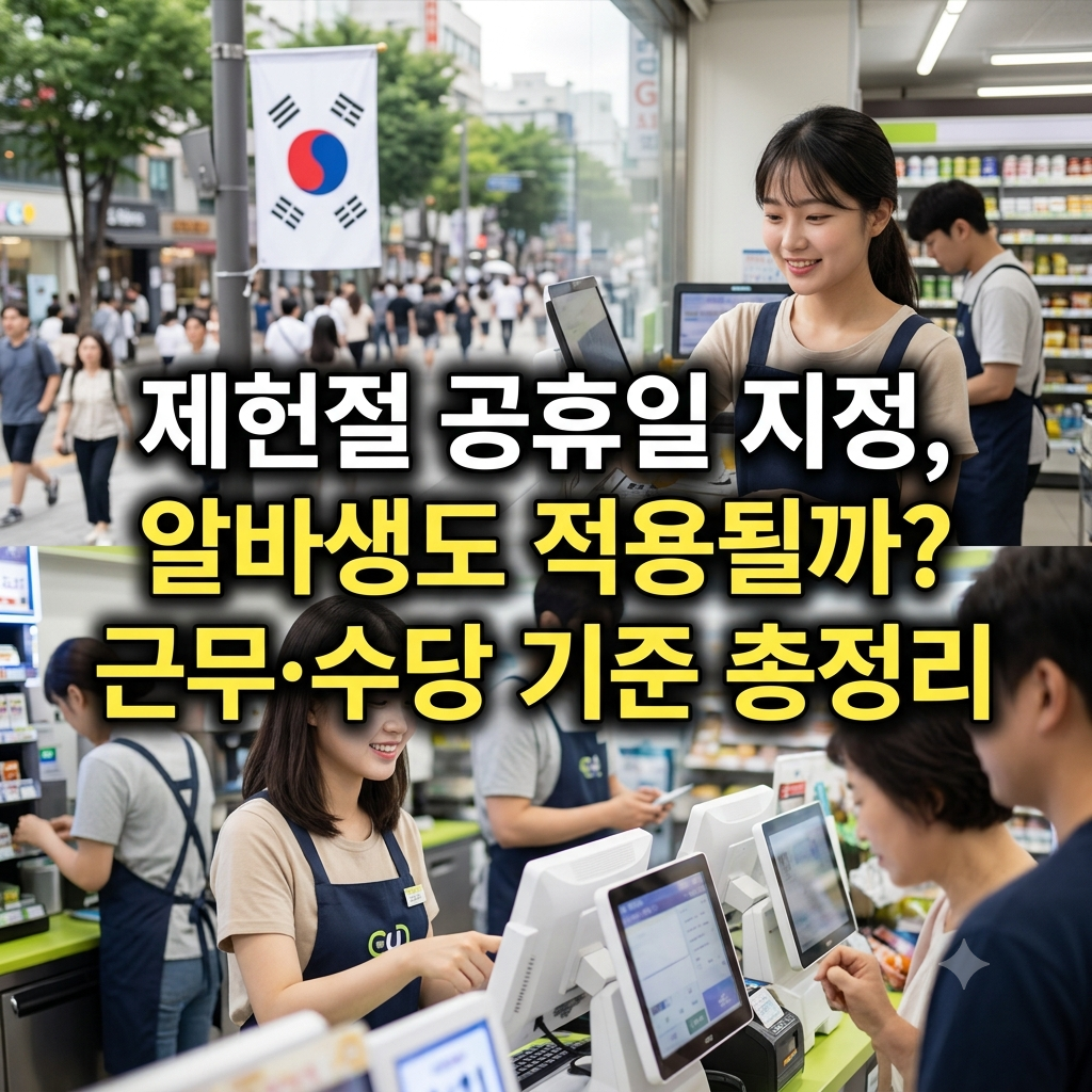 제헌절 공휴일 지정, 알바생도 적용될까? 근무&middot;수당 기준 총정리