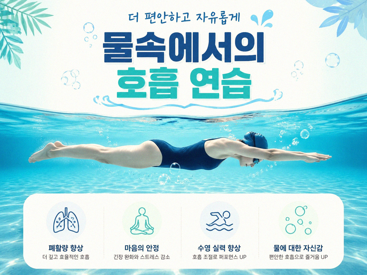 수영장에서 물과 친해지는 몇 가지 순서