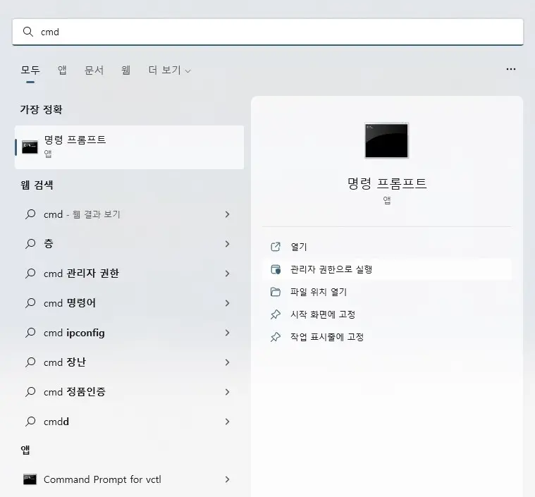 디스크 용량 확인하기 좋은 CMD 명령어 diskusage 사용법 사진 1