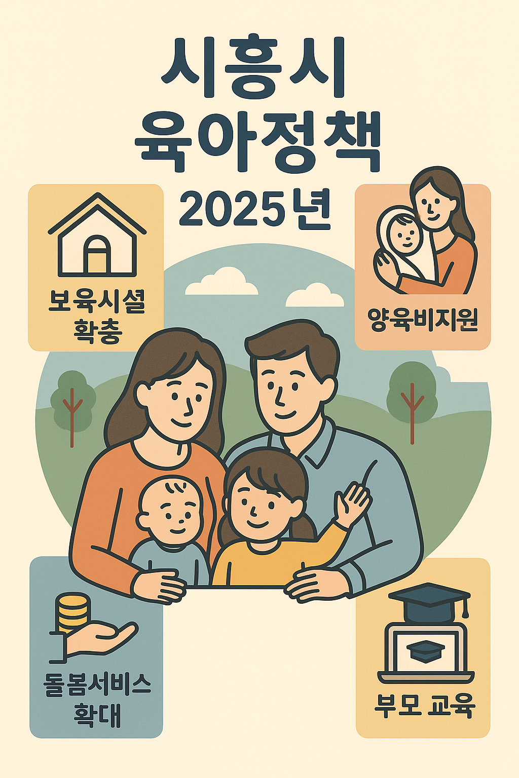 2025 시흥시 육아정책 포스터
