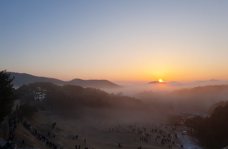 청주 상당산성 일출