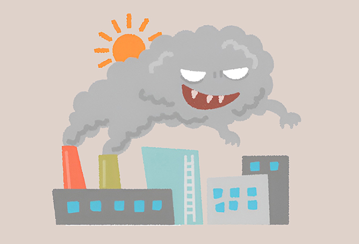 오염을-배출하는-공장