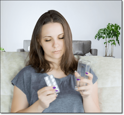 숙취가 심한 여성