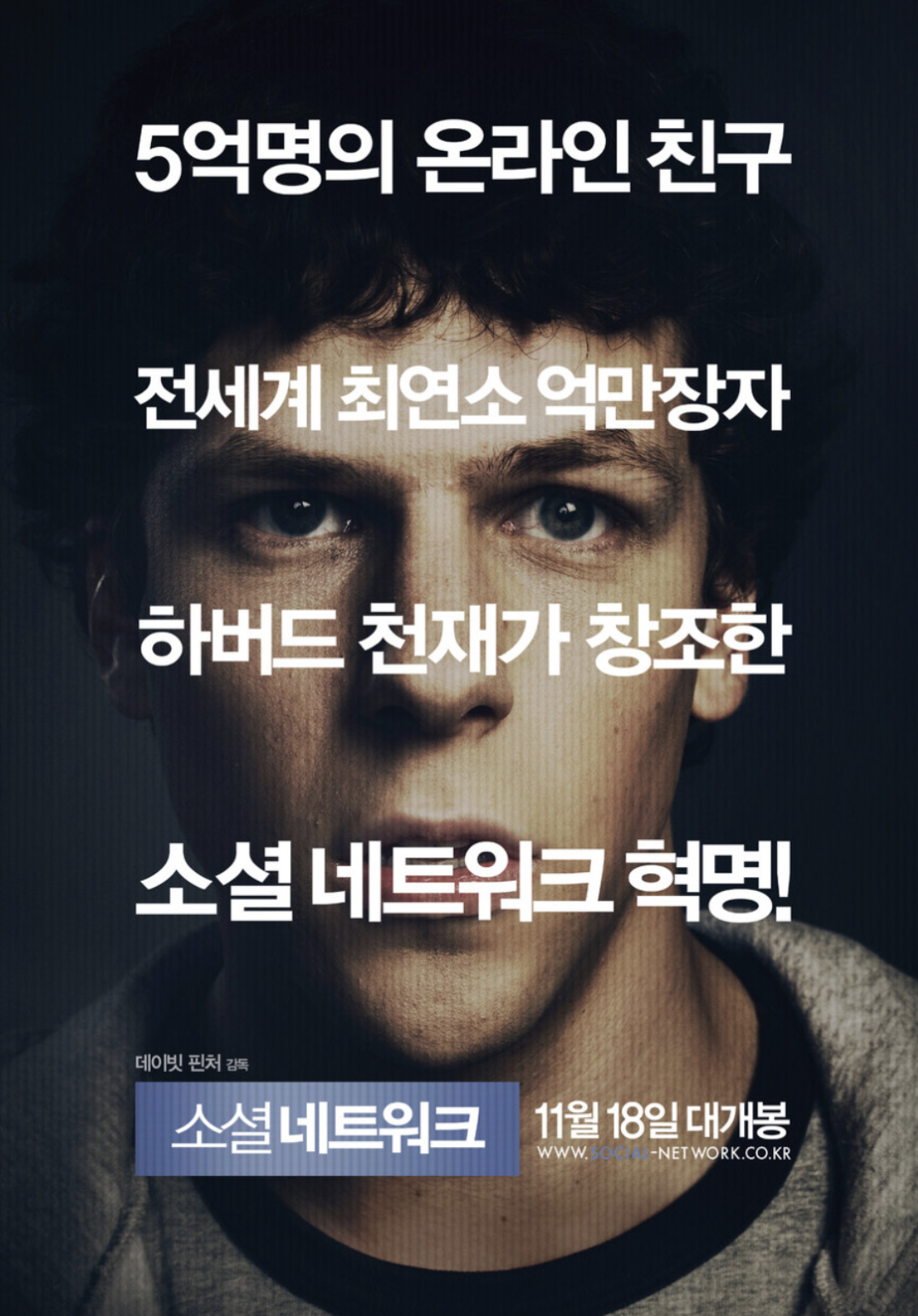소셜 네트워크 영화 (데이비드 핀처, 마크 저커버그, 외로운 성공자)