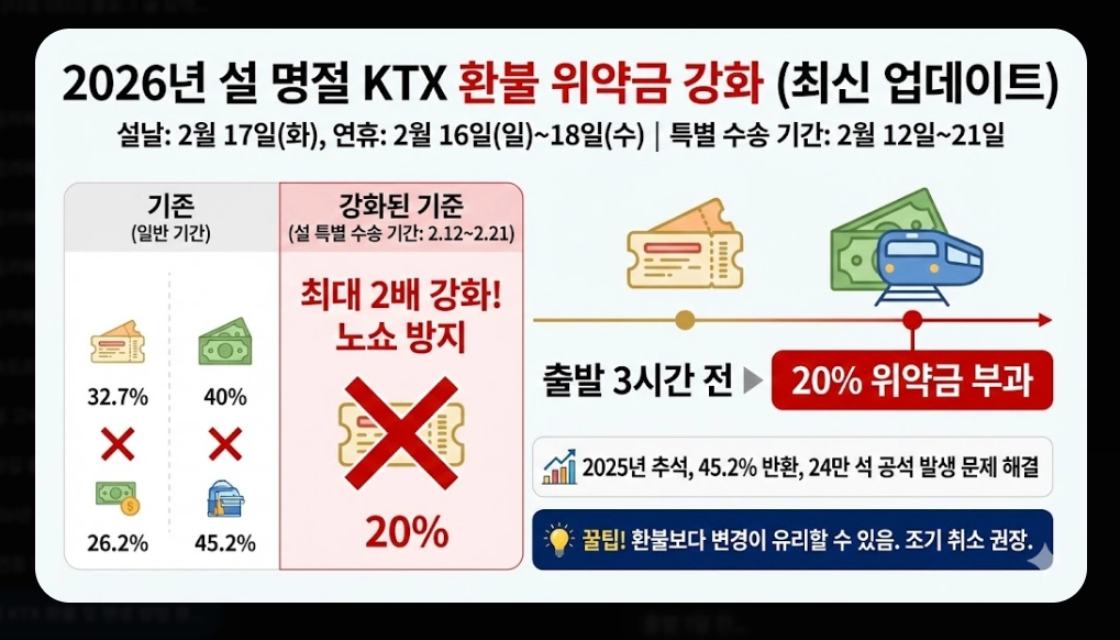 명절 KTX 환불 및 변경 방법 완벽 가이드