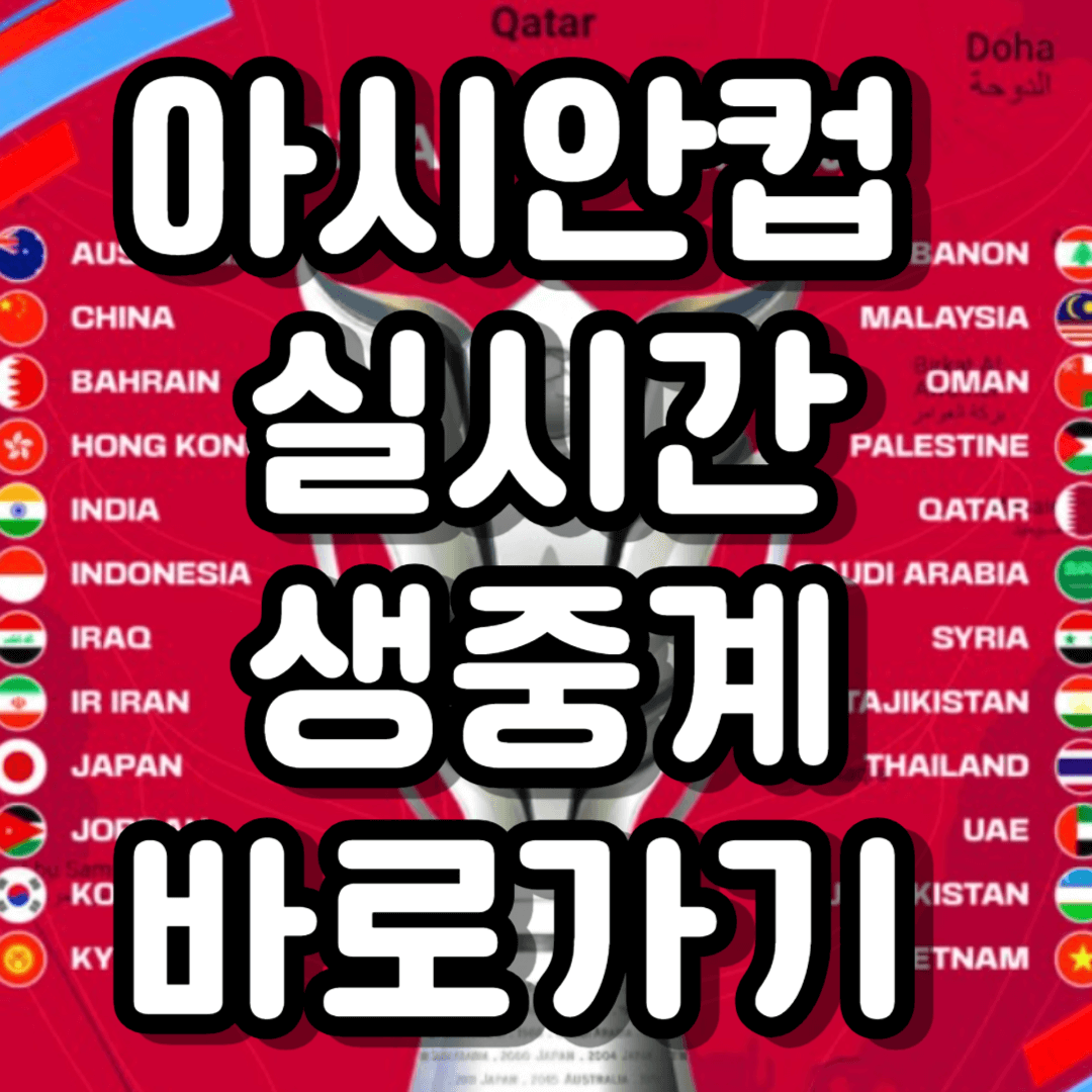 2024년 카타르 아시안컵 실시간 생중계 바로가기