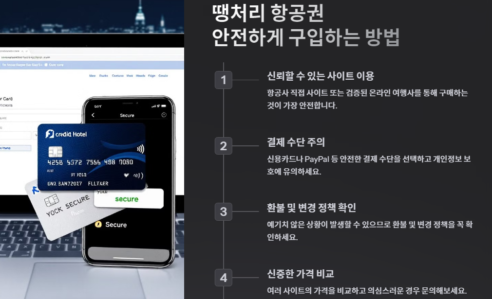 땡처리 항공권, 안전하게 구입하는 방법