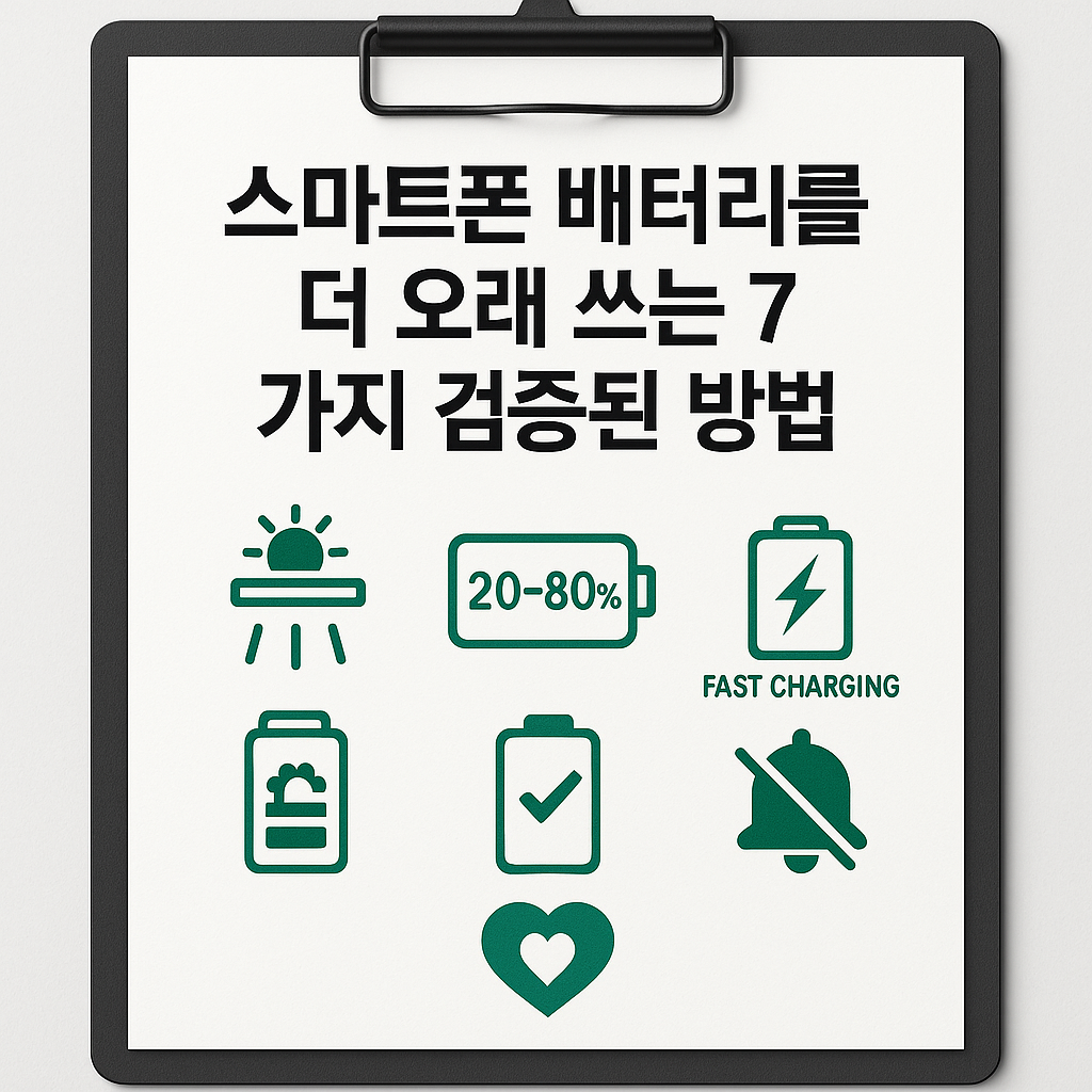 스마트폰 배터리를 더 오래 쓰는 7가지 검증된 방법