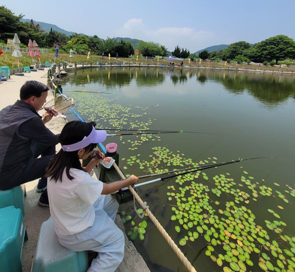 어린이 낚시 체험 길상낚시터 체험놀이터