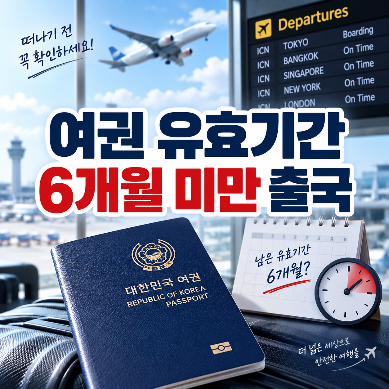 여권 유효기간 6개월 미만 출국