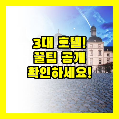 파리 3대 럭셔리 호텔 선택의 비밀 ..