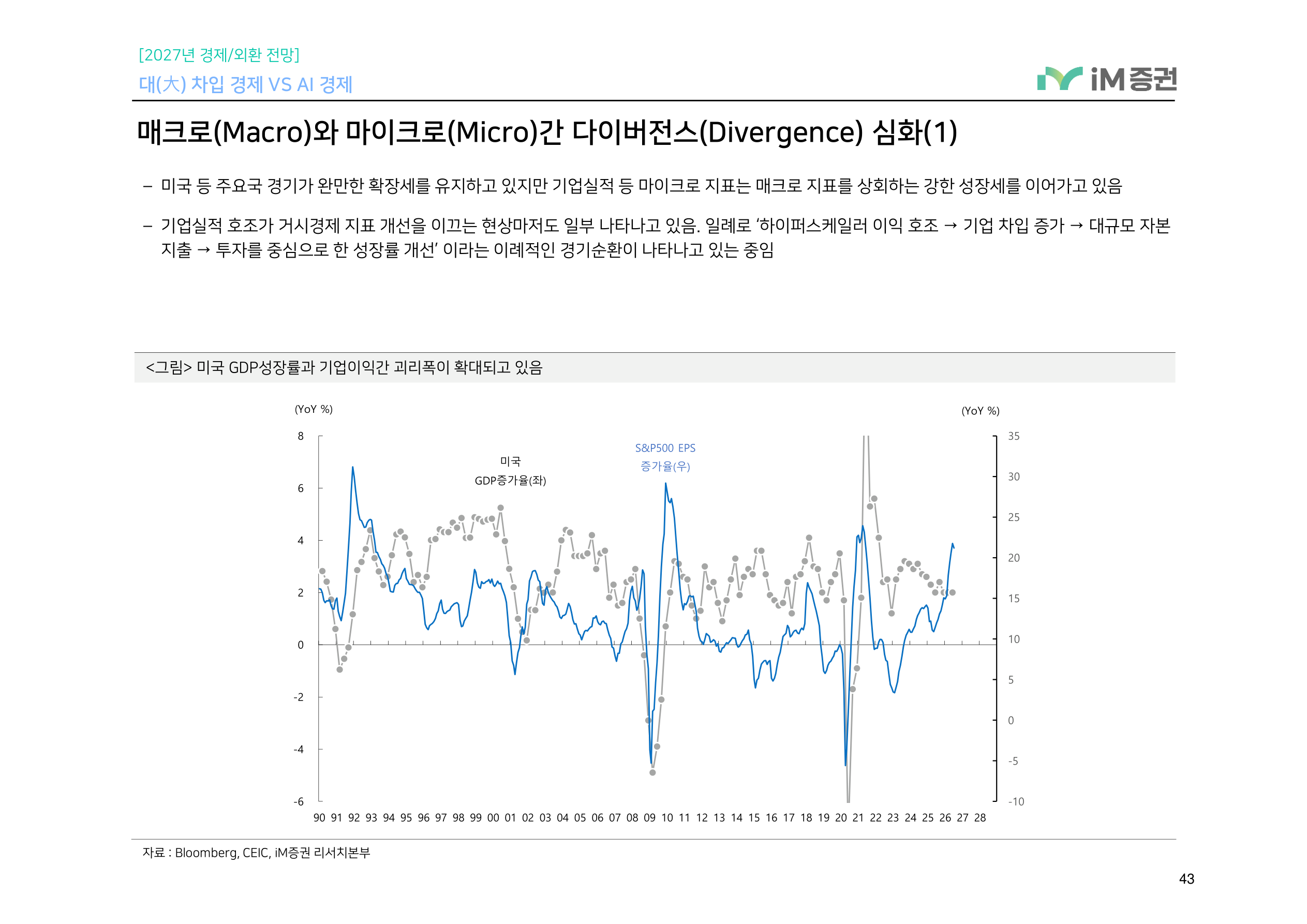 대(大) 차입 경제 VS AI 경제_iM증권 43페이지