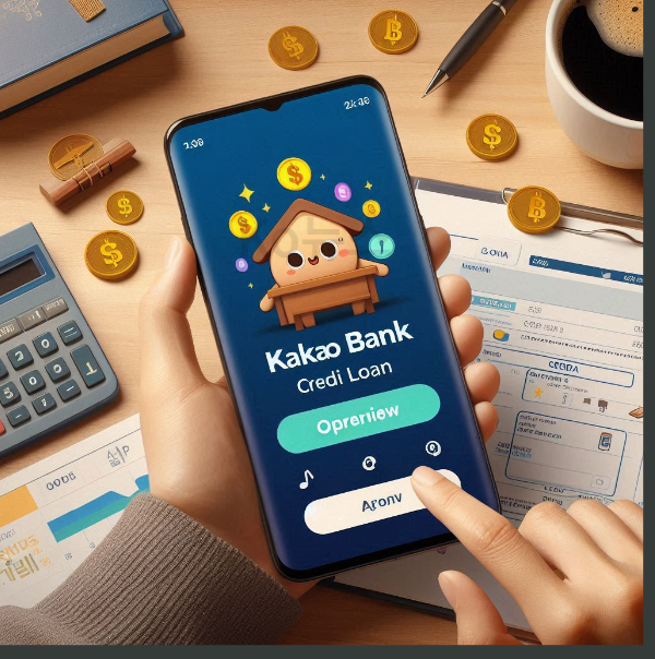 카카오뱅크-신용대출-신청-하고있는-사진