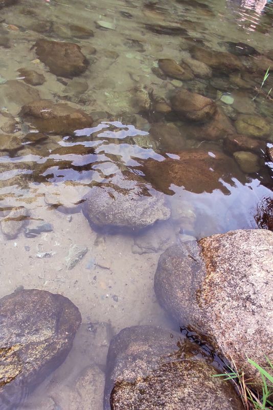 송계계곡에서 본 계곡 모습 비가와서 물이 불어 있음