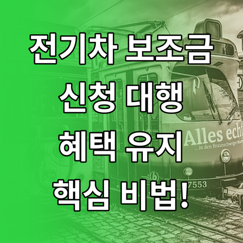 전기차 보조금 신청 대행 절차와 출고..