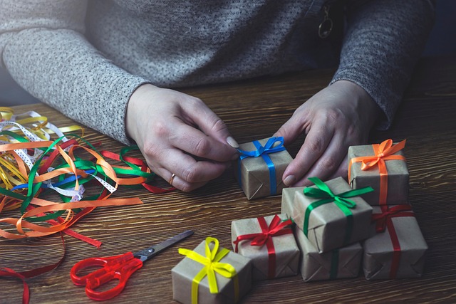 쇼핑관련 선물포장 사진