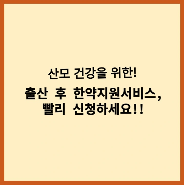 출산후한약지원서비스
