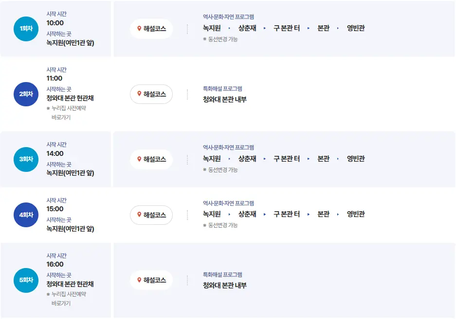 청와대-관람-해설시간