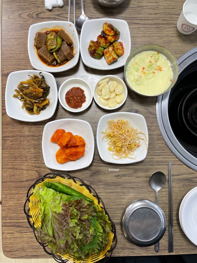 수원 인계동 오삼 두루치기 맛집 청화대 - 상차림