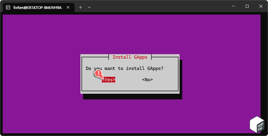 GApps 설치 여부 선택