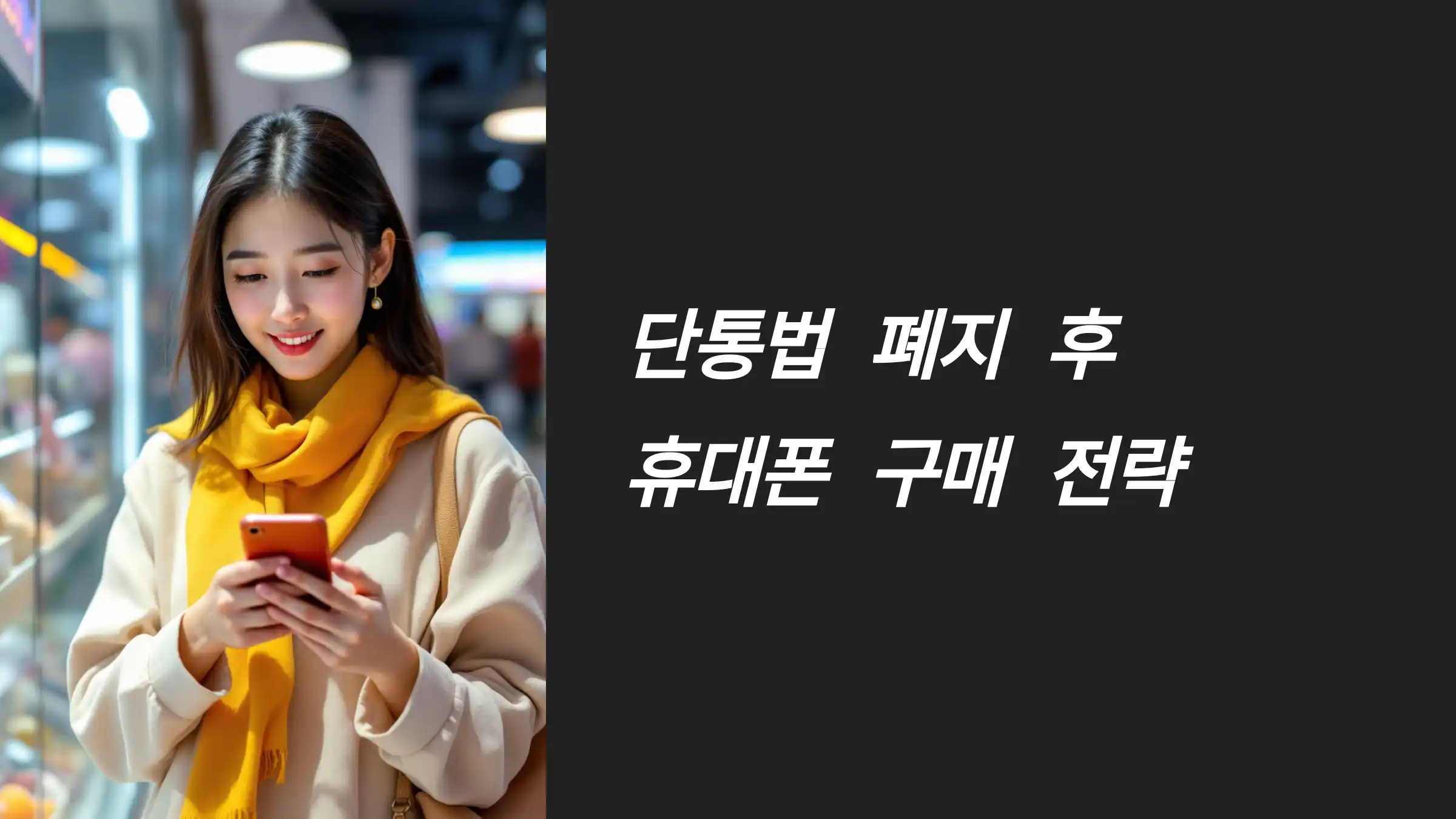 단통법 폐지 후 휴대폰 구매 전략