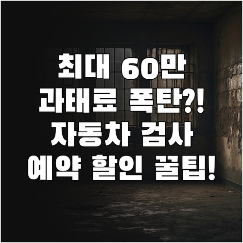 자동차 검사 기간 놓치면 과태료 최대..