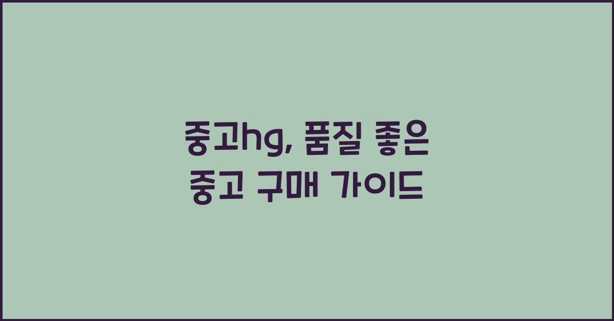 중고hg