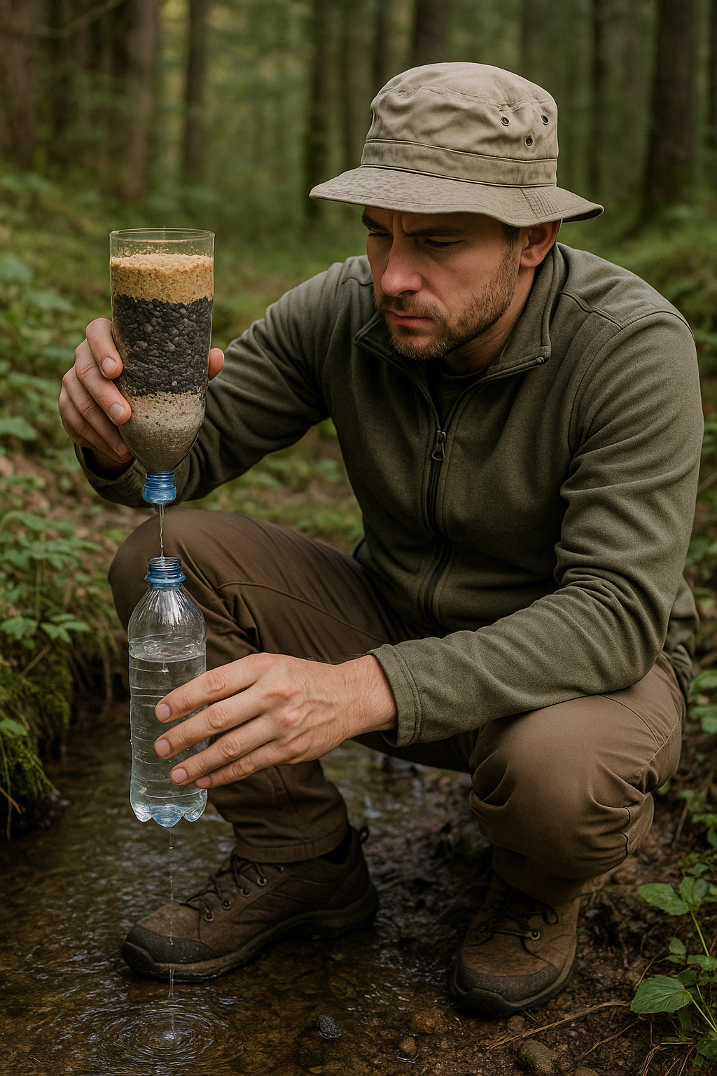 야생에서 안전한 식수 확보와 정수 방법