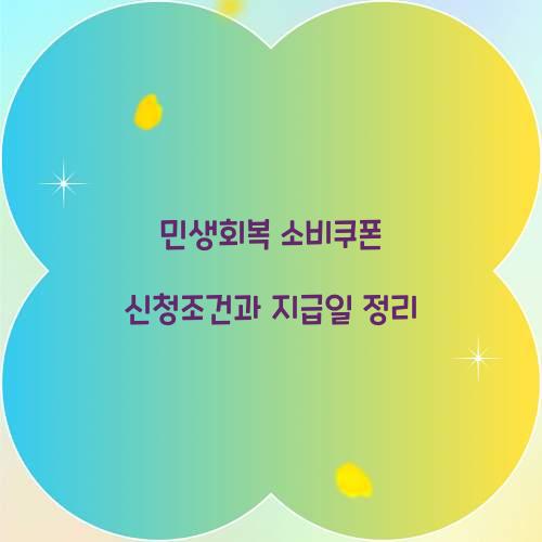 민생회복 소비쿠폰